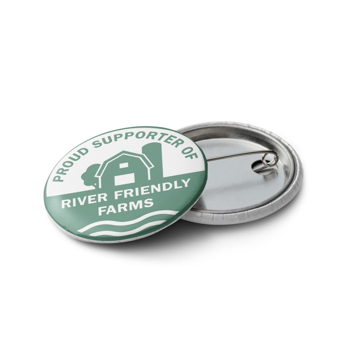 River Friendly Farms Set of pin buttons