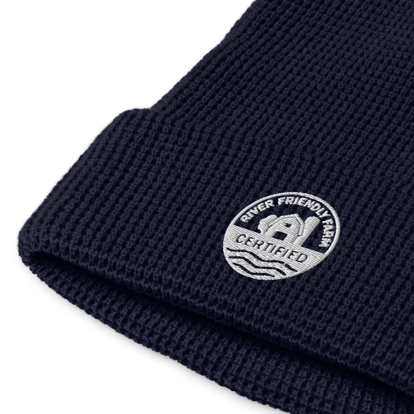 River Friendly Farms Waffle beanie